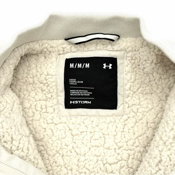 NWT New Under Armour Women’s Expanse Fleece Lined Bomber Jacket Medium M Coat - Picture 4 of 6